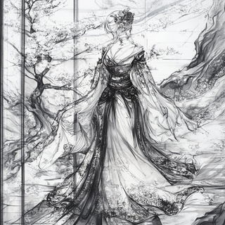 Portolanerie style, Midjourney V6.1: haute-couture fashion outfit