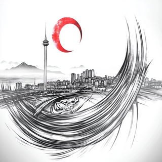 Portolanerie style, Midjourney V6.1: bold minimalist logo design for Istanbul city municipal services