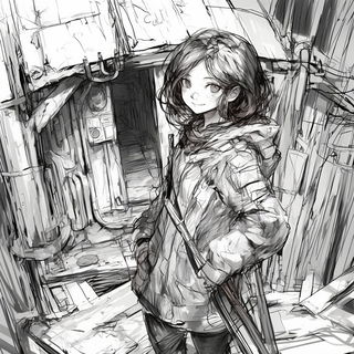Portolanerie style, Midjourney V6.1: black-and-white manga comic strip