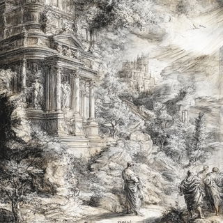 Portolanerie style, Midjourney V6.1: classical 18th-century oil painting
