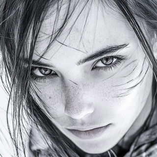 Portolanerie style, Midjourney V6.1: photographic portrait of female protagonist