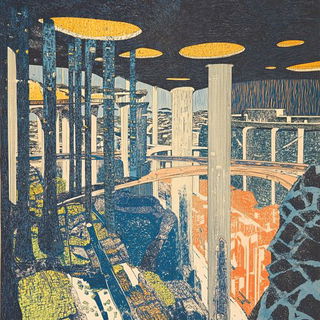 Ecliptic Brushrail style, Midjourney V6.1: megacity with futuristic bioarchitecture