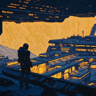 Ecliptic Brushrail style, Midjourney V6.1: cinematic shot from sci-fi movie