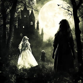 Slimegarden Extravaganza style, Midjourney V6.1: retro fairy-tale illustration