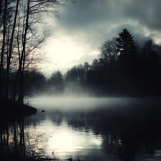 Slimegarden Extravaganza style, Midjourney V6.1: realistic landscape photograph of quiet dawn
