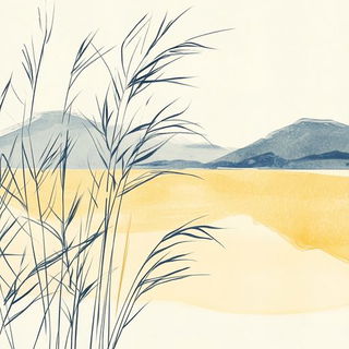 Dragonresist style, Midjourney V6.1: realistic landscape photograph of quiet dawn