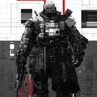 Facetterosion style, Midjourney V6.1: concept art character design of retropunk steam knight