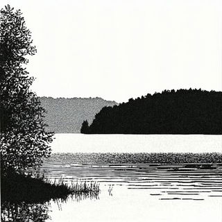 Vortex Foliate style, Midjourney V6.1: realistic landscape photograph of quiet dawn