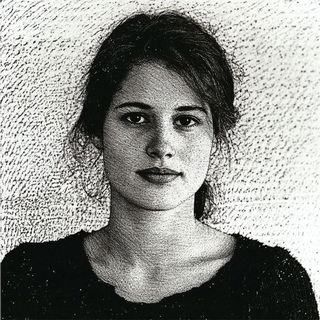 Vortex Foliate style, Midjourney V6.1: photographic portrait of female protagonist