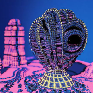 Brushfire Shrineward style, Midjourney V6.1: abstract 3D render