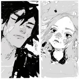 Chromavestment style, Midjourney V6.1: black-and-white manga comic strip