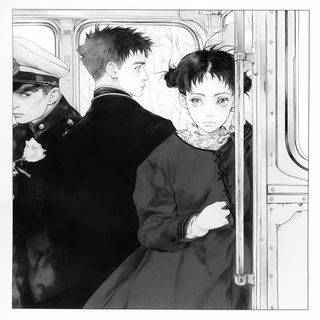 Cryofacet style, Midjourney V6.1: black-and-white manga comic strip