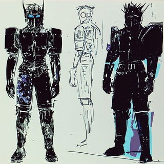 Karstwhisper style, Midjourney V6.1: concept art character design of retropunk steam knight