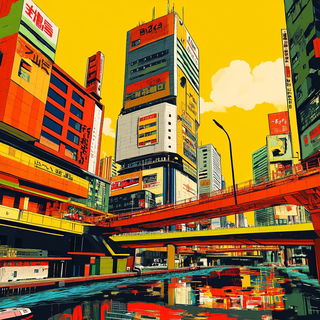 Turretcoil style, Midjourney V6.1: megacity with futuristic bioarchitecture