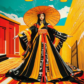Turretcoil style, Midjourney V6.1: haute-couture fashion outfit