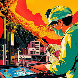 Turretcoil style, Midjourney V6.1: editorial illustration for popular scientific magazine cover