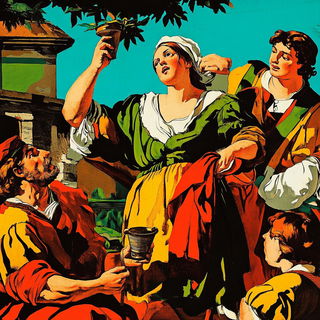 Turretcoil style, Midjourney V6.1: classical 18th-century oil painting
