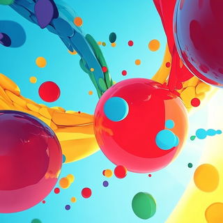 Inksurge style, Midjourney V6.1: abstract 3D render