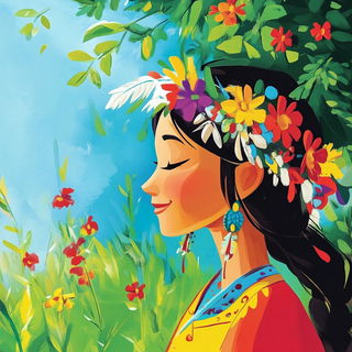 Inksurge style, Midjourney V6.1: traditional folk art