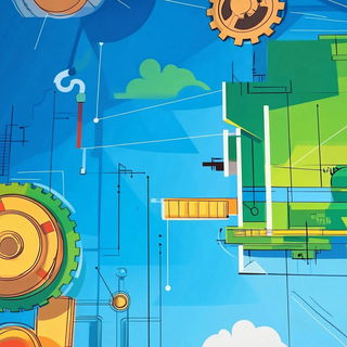 Inksurge style, Midjourney V6.1: technical infrastructure blueprint schematics