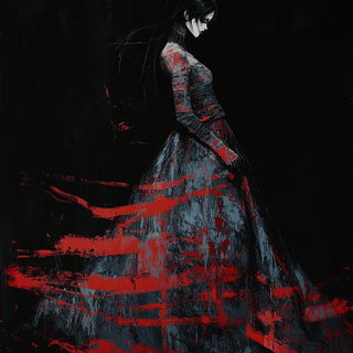 Hazeportalism style, Midjourney V6.1: haute-couture fashion outfit