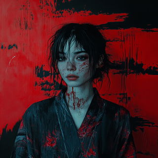 Hazeportalism style, Midjourney V6.1: photographic portrait of female protagonist