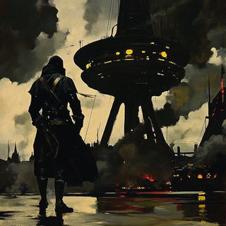 Bluecast Monumentism style, Midjourney V6.1: cinematic shot from sci-fi movie