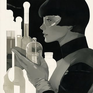 Pagodaclast style, Midjourney V6.1: editorial illustration for popular scientific magazine cover