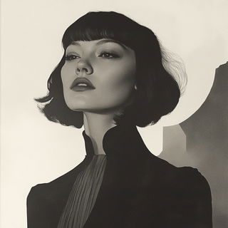Pagodaclast style, Midjourney V6.1: photographic portrait of female protagonist