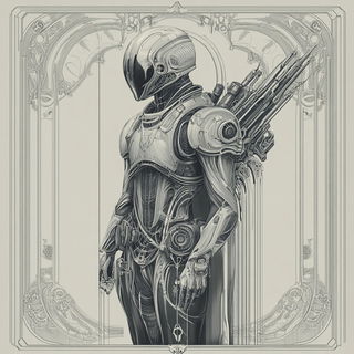 Puppetgraph style, Midjourney V6.1: concept art character design of retropunk steam knight