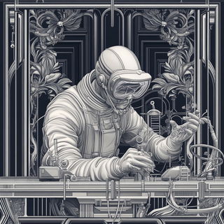 Puppetgraph style, Midjourney V6.1: editorial illustration for popular scientific magazine cover