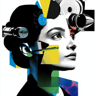 Mossletter Motion style, Midjourney V6.1: editorial illustration for popular scientific magazine cover