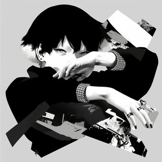 Mossletter Motion style, Midjourney V6.1: black-and-white manga comic strip
