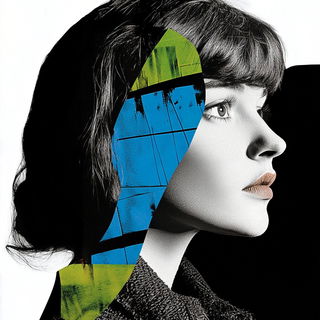 Mossletter Motion style, Midjourney V6.1: photographic portrait of female protagonist