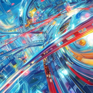 Electric Watergrain style, Midjourney V6.1: abstract 3D render