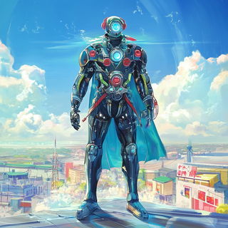 Electric Watergrain style, Midjourney V6.1: concept art character design of retropunk steam knight