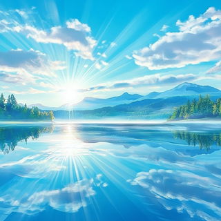 Electric Watergrain style, Midjourney V6.1: realistic landscape photograph of quiet dawn