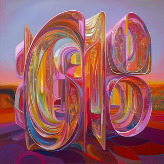 Animapop style, Midjourney V6.1: typographic composition with large letters