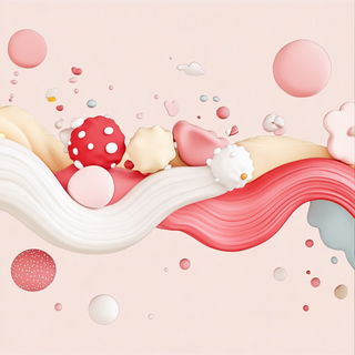 Floramask style, Midjourney V6.1: abstract 3D render