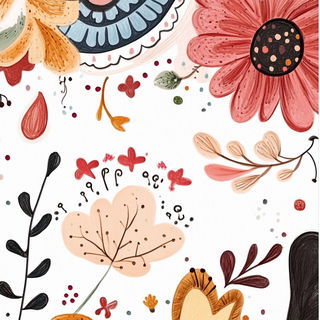 Floramask style, Midjourney V6.1: creative pattern composition