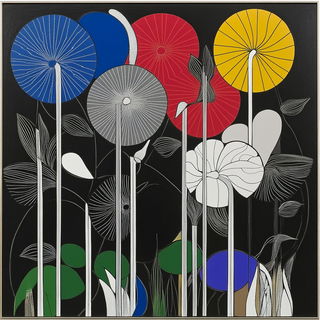 Anthraquinone Skyworks style, Midjourney V6.1: traditional folk art
