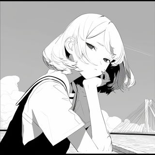 Anthraquinone Skyworks style, Midjourney V6.1: black-and-white manga comic strip