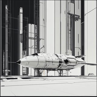 Anthraquinone Skyworks style, Midjourney V6.1: cinematic shot from sci-fi movie