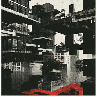 Orangeblue Smokeskin style, Midjourney V6.1: megacity with futuristic bioarchitecture