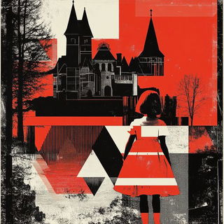 Orangeblue Smokeskin style, Midjourney V6.1: retro fairy-tale illustration