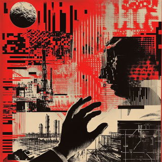Orangeblue Smokeskin style, Midjourney V6.1: editorial illustration for popular scientific magazine cover