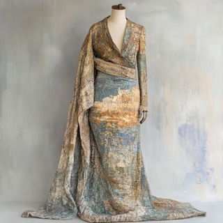 Cinecortex style, Midjourney V6.1: haute-couture fashion outfit