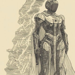 Aeroheraldic style, Midjourney V6.1: concept art character design of retropunk steam knight