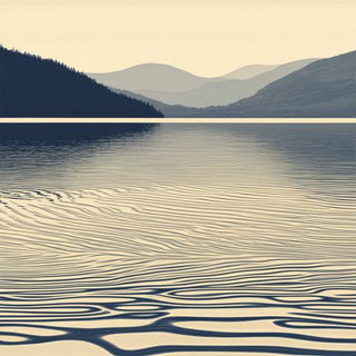 Aeroheraldic style, Midjourney V6.1: realistic landscape photograph of quiet dawn