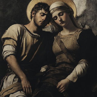 Oroplume style, Midjourney V6.1: classical 18th-century oil painting